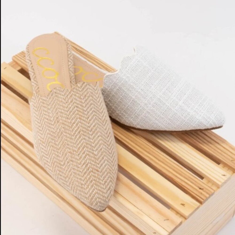 Dandelion Linen Mule - Taupe